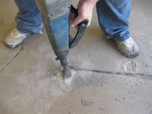 jack hammer concrete