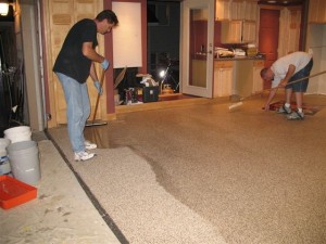 apply garage floor coating