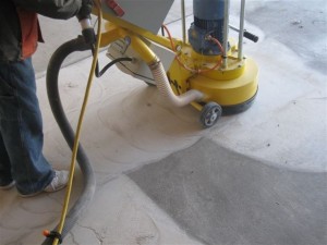 grinding concrete for garage coatings