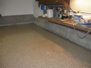 finished garage floor coating